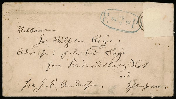 Brev fra H.C. Andersen til Vilhelm Boye (22/02-1868)